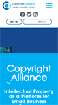 Mobile Screenshot of copyrightalliance.org